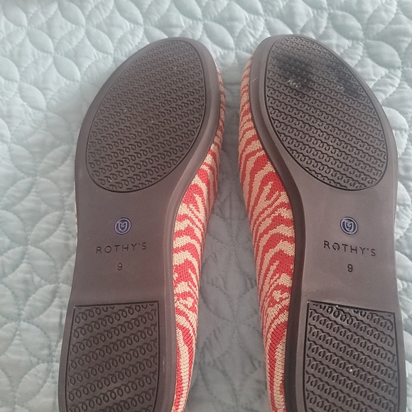 Rothy's Red Zebra Loafers Size 9 - Picture 2 of 4